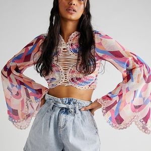 Free People Eyes On You Top in Confetti Combo